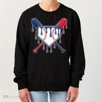 Baseball Ice Cream Drip Driping  Women's Sweatshirt thumb 0