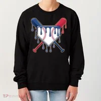 Baseball Ice Cream Drip Driping  Women's Sweatshirt thumb 0