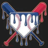 Baseball Ice Cream Drip Driping  Women's Sweatshirt thumb 2