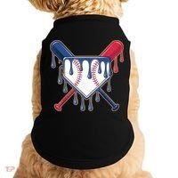 Baseball Ice Cream Drip Driping  Doggie Tank thumb 0