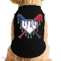 Baseball Ice Cream Drip Driping  Doggie Tank thumb 0