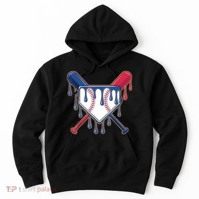 Baseball Ice Cream Drip Driping  Hoodie