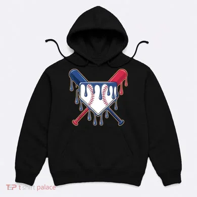 Baseball Ice Cream Drip Driping  Hoodie