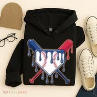 Baseball Ice Cream Drip Driping  Hoodie thumb 4
