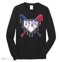 Baseball Ice Cream Drip Driping  Long Sleeve Shirt thumb 0