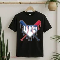 Baseball Ice Cream Drip Driping  T-Shirt thumb 2