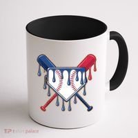 Baseball Ice Cream Drip Driping  Coffee Mug thumb 1