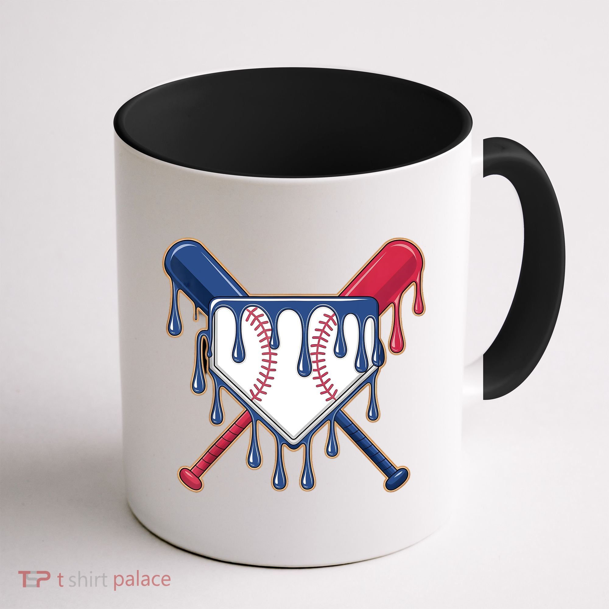 Baseball Ice Cream Drip Driping  Coffee Mug