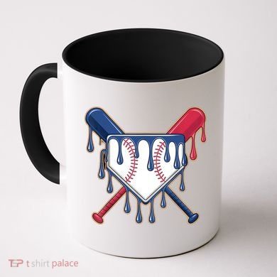 Baseball Ice Cream Drip Driping  Coffee Mug