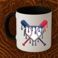 Baseball Ice Cream Drip Driping  Coffee Mug thumb 2