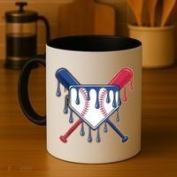 Baseball Ice Cream Drip Driping  Coffee Mug thumb 4