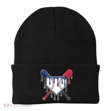 Baseball Ice Cream Drip Driping  Beanie