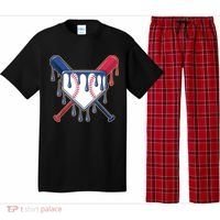 Baseball Ice Cream Drip Driping  Pajama Set thumb 0
