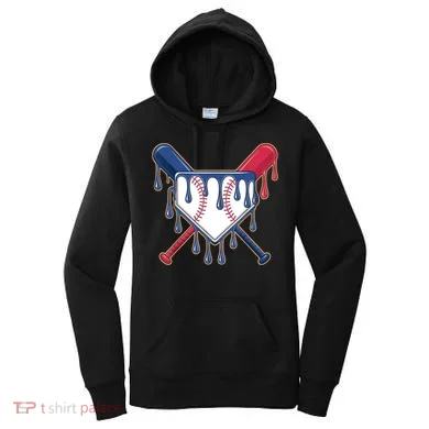 Baseball Ice Cream Drip Driping  Women's Hoodie