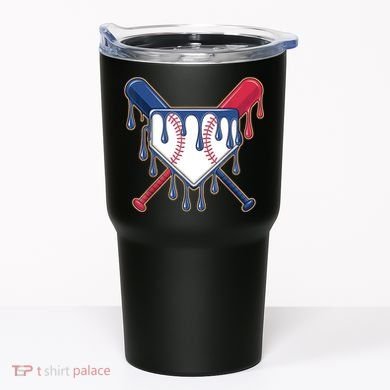 Baseball Ice Cream Drip Driping  Tumbler