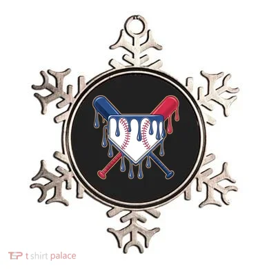 Baseball Ice Cream Drip Driping  Ornament