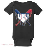 Baseball Ice Cream Drip Driping  Baby Bodysuit thumb 0