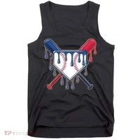 Baseball Ice Cream Drip Driping  Tank Top thumb 0