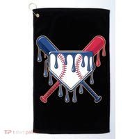 Baseball Ice Cream Drip Driping  Golf Towel thumb 0