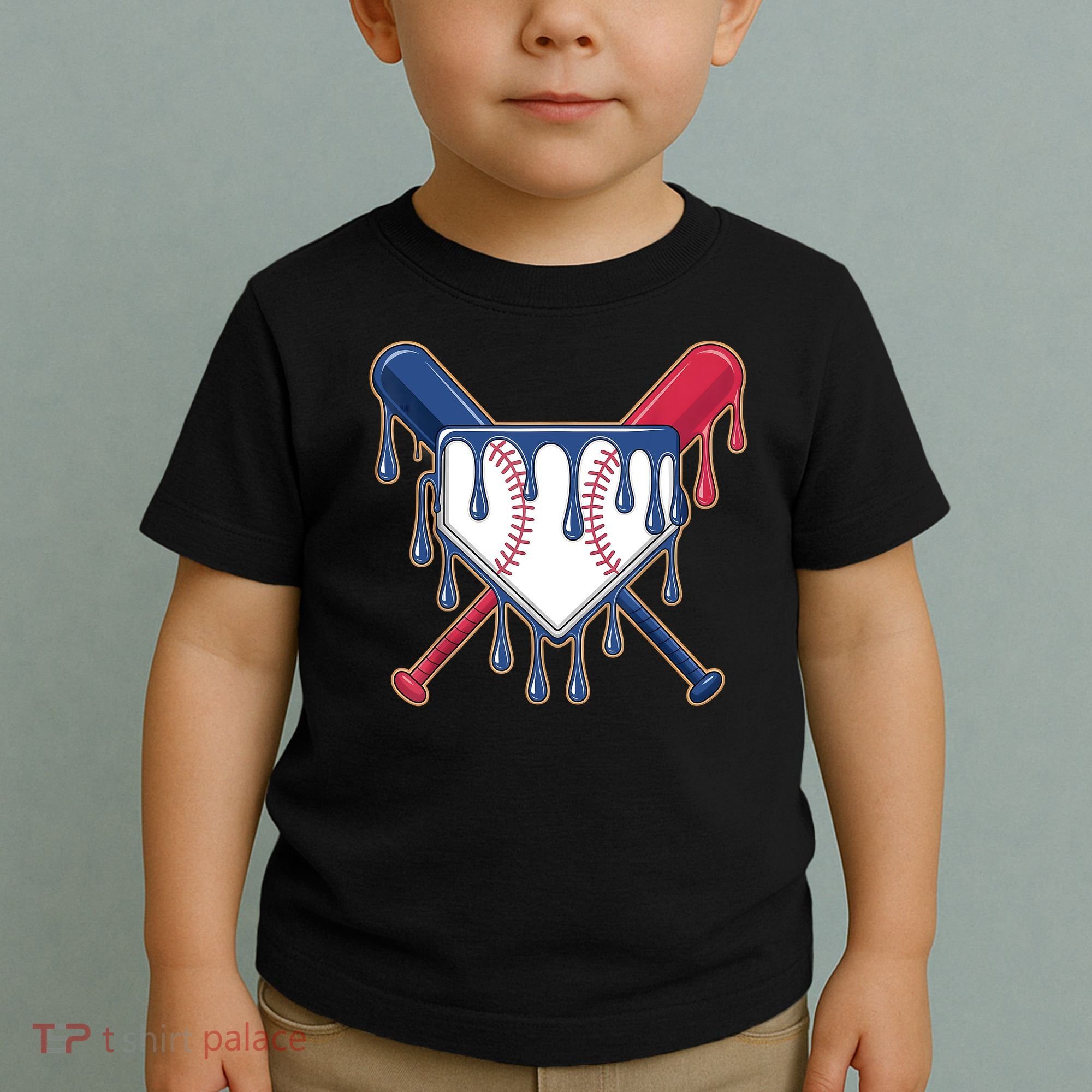Baseball Ice Cream Drip Driping  Toddler T-Shirt