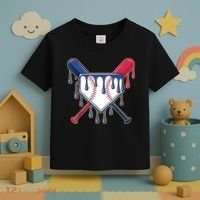 Baseball Ice Cream Drip Driping  Toddler T-Shirt thumb 3