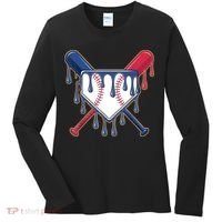 Baseball Ice Cream Drip Driping  Women's Long Sleeve Shirt thumb 0