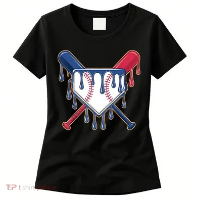 Baseball Ice Cream Drip Driping Women's T-Shirt