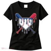 Baseball Ice Cream Drip Driping  Women's T-Shirt thumb 0