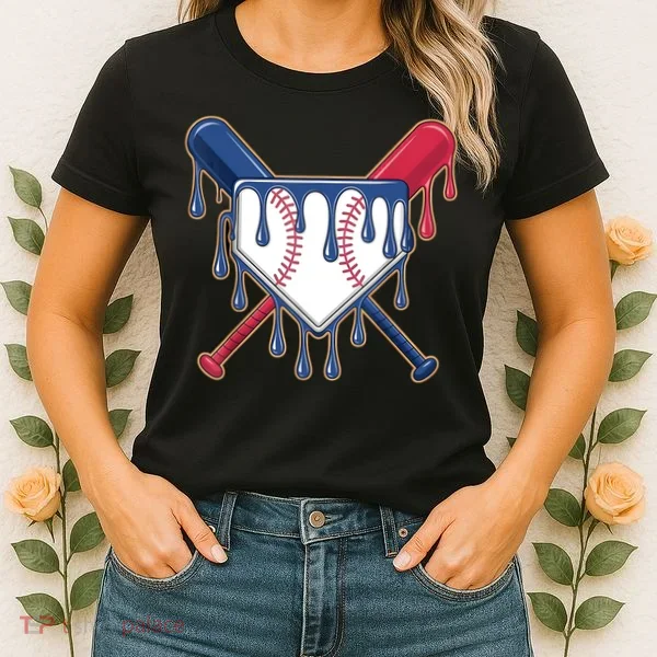 Baseball Ice Cream Drip Driping  Women's T-Shirt