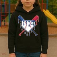 Baseball Ice Cream Drip Driping  Kids Hoodie thumb 3