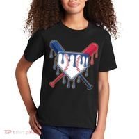 Baseball Ice Cream Drip Driping  Kids T-Shirt thumb 2