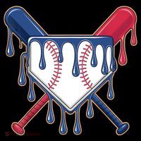 Baseball Ice Cream Drip Driping  Kids T-Shirt thumb 4