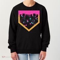 Baseball Ice Cream Dripping Baseball Home Plate Drip Women's Sweatshirt thumb 0