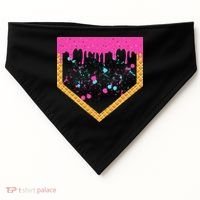 Baseball Ice Cream Dripping Baseball Home Plate Drip USA-Made Doggie Bandana thumb 0