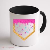 Baseball Ice Cream Dripping Baseball Home Plate Drip Coffee Mug thumb 1