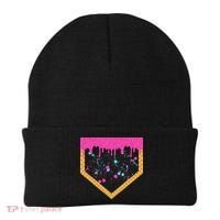 Baseball Ice Cream Dripping Baseball Home Plate Drip Beanie thumb 0