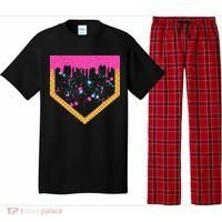 Baseball Ice Cream Dripping Baseball Home Plate Drip Pajama Set thumb 0