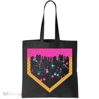 Baseball Ice Cream Dripping Baseball Home Plate Drip Tote Bag thumb 0