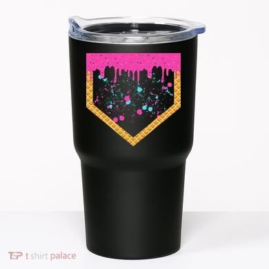 Baseball Ice Cream Dripping Baseball Home Plate Drip Tumbler