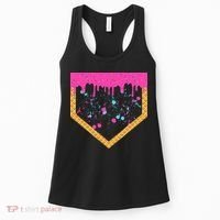Baseball Ice Cream Dripping Baseball Home Plate Drip Women's Tank Top thumb 0