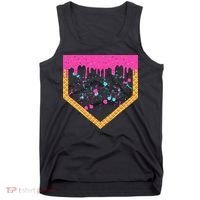 Baseball Ice Cream Dripping Baseball Home Plate Drip Tank Top thumb 0