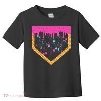 Baseball Ice Cream Dripping Baseball Home Plate Drip Toddler T-Shirt thumb 0