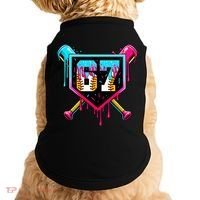 Baseball Ice Cream Drip Number 67 Player Sixty Seven Meme Doggie Tank thumb 0