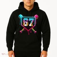 Baseball Ice Cream Drip Number 67 Player Sixty Seven Meme Hoodie thumb 2