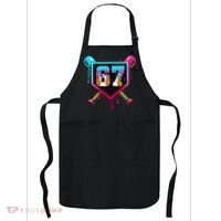 Baseball Ice Cream Drip Number 67 Player Sixty Seven Meme Apron thumb 0