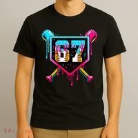 Baseball Ice Cream Drip Number 67 Player Sixty Seven Meme T-Shirt thumb 3