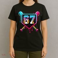 Baseball Ice Cream Drip Number 67 Player Sixty Seven Meme T-Shirt thumb 4