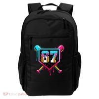 Baseball Ice Cream Drip Number 67 Player Sixty Seven Meme Backpack thumb 0