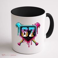 Baseball Ice Cream Drip Number 67 Player Sixty Seven Meme Coffee Mug thumb 1