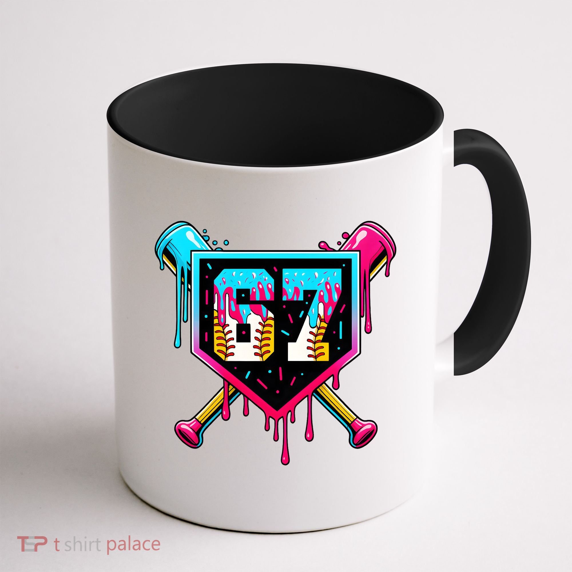 Baseball Ice Cream Drip Number 67 Player Sixty Seven Meme Coffee Mug